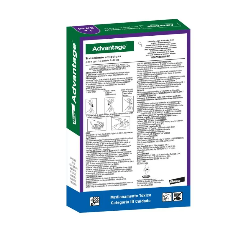 Advantage - Tratamiento Antipulgas Para Gatos