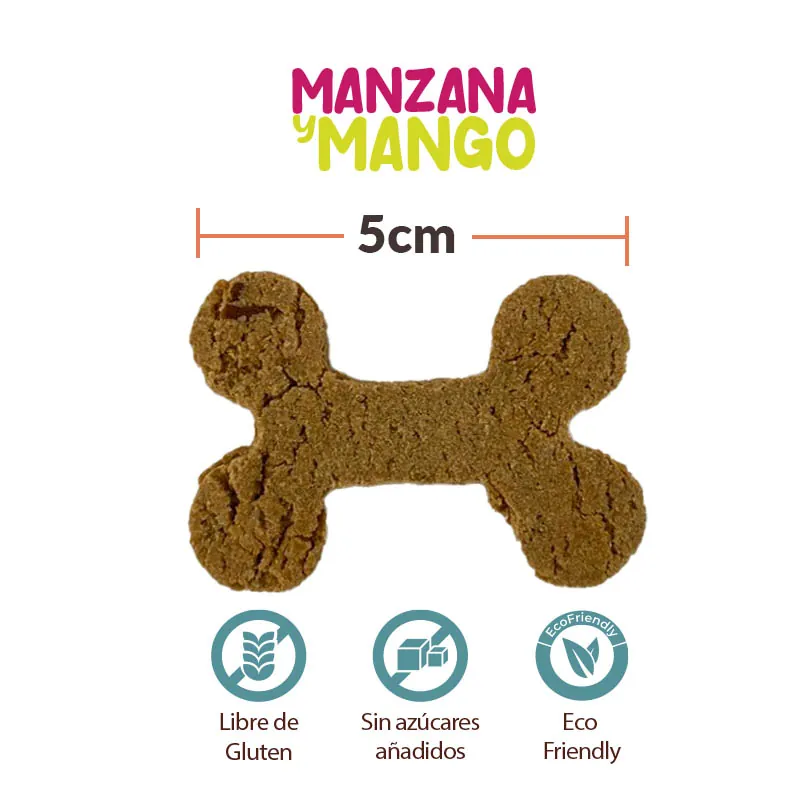 Funkies - Galletas Naturales para Perro Sabor Manzana y Mango