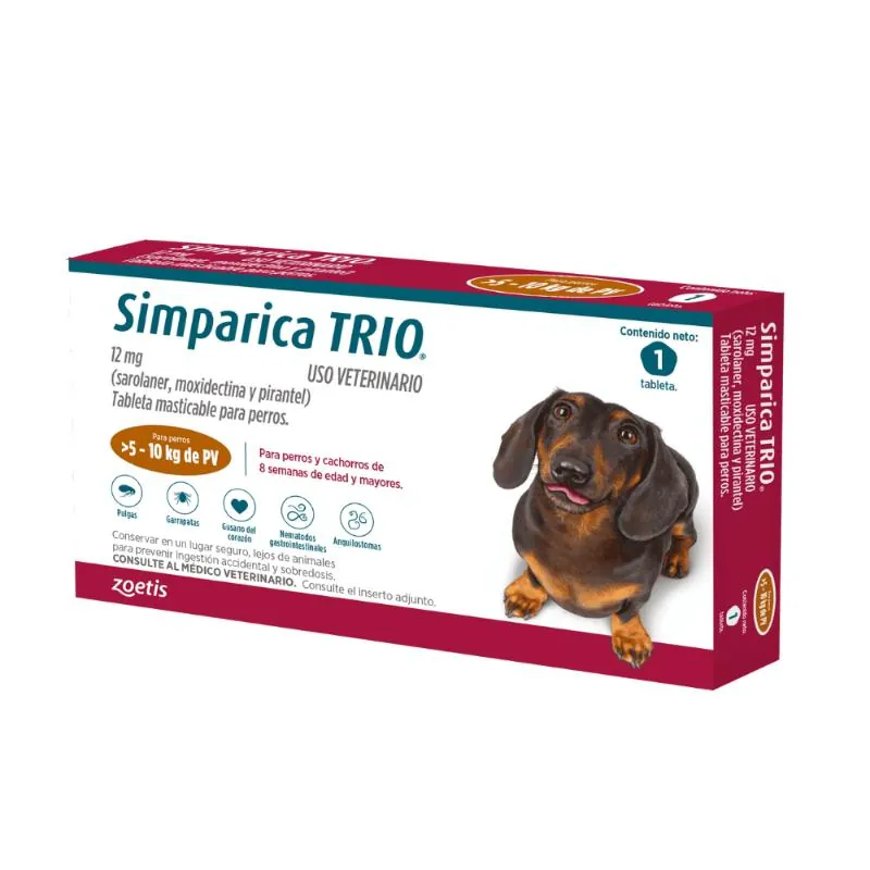 Simparica - TRIO Perros De 5 Hasta 10Kg 1 tab