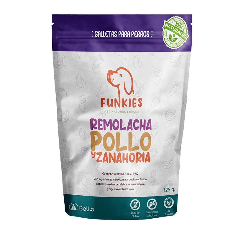 Funkies - Galletas Naturales para Perro Sabor Remolacha, Pollo y Zanahoria