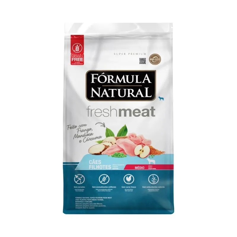 Formúla Natural - Fresh Meat Caes Filhotes Medianos Pollo