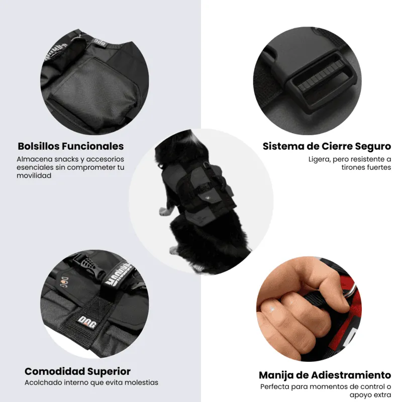 Dogerpilar - Chaleco Bolsillos Negro
