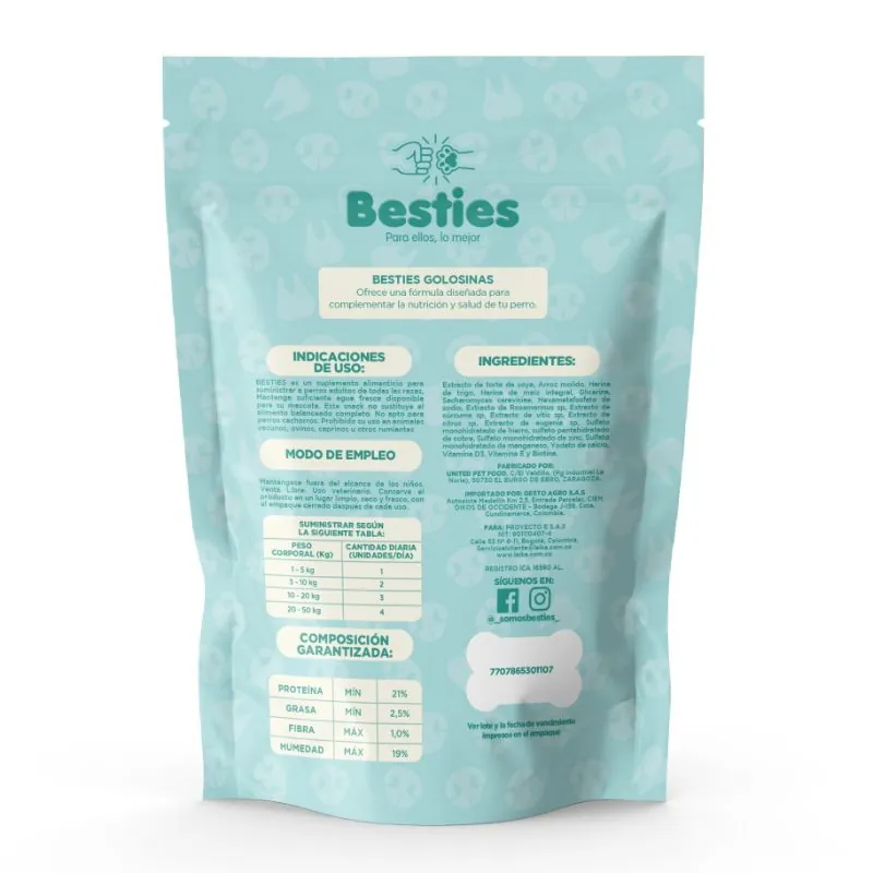 Besties - Barritas Masticables Higiene Oral Perros Adultos