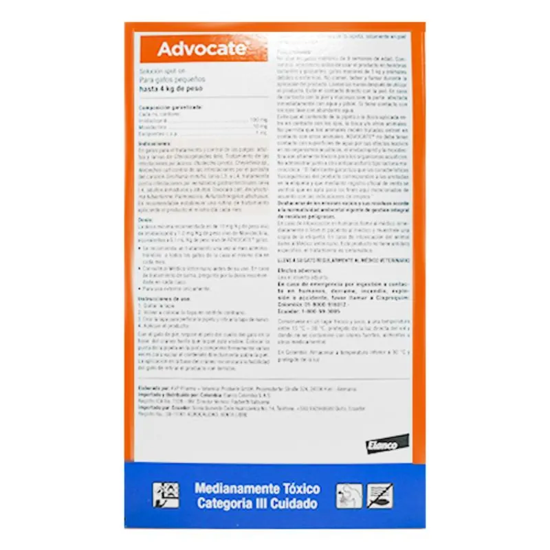 Advocate - Gatos Hasta 4 Kg