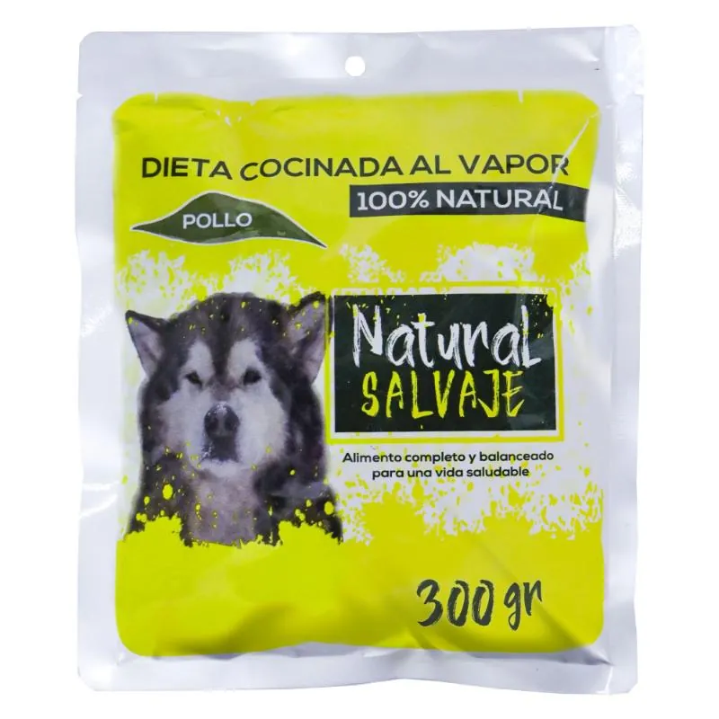 Salvaje - Dieta Cocinada Al Vapor Natural sin Refrigeración de Pollo