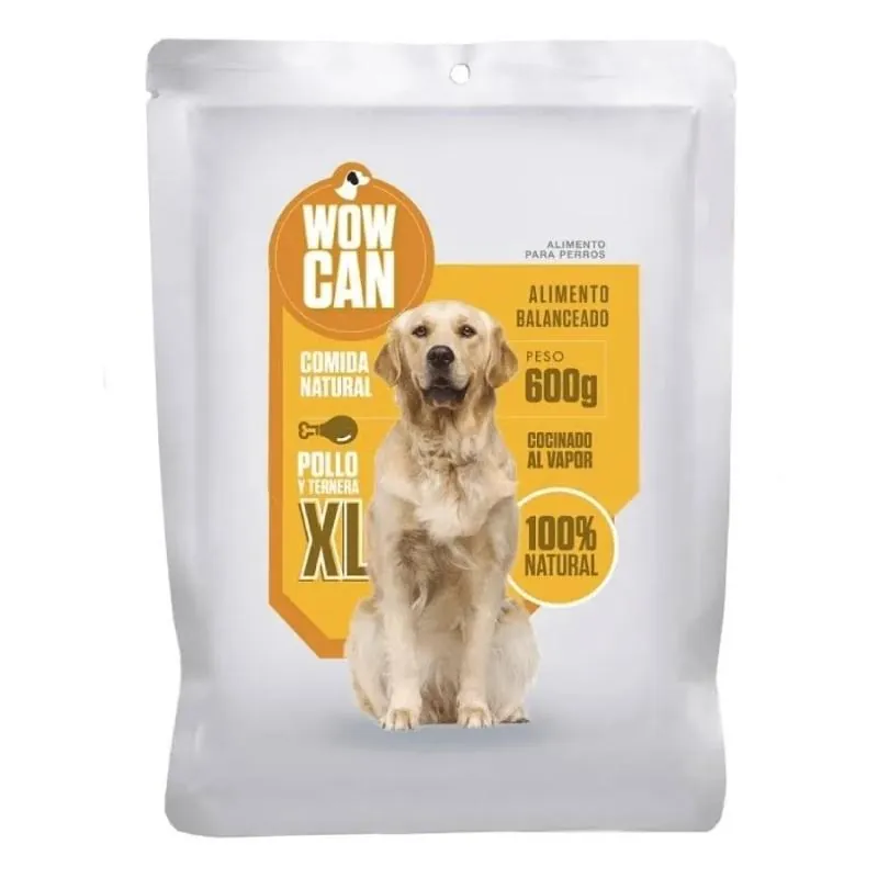 Wow Can - Pollo y Ternera XL Al Vapor Cocinado sin Refrigeración