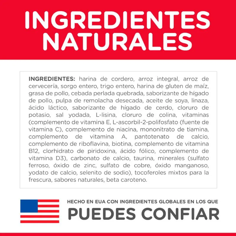 Hills Sd- Alimento Saludable Perro Adulto Sabor Cordero
