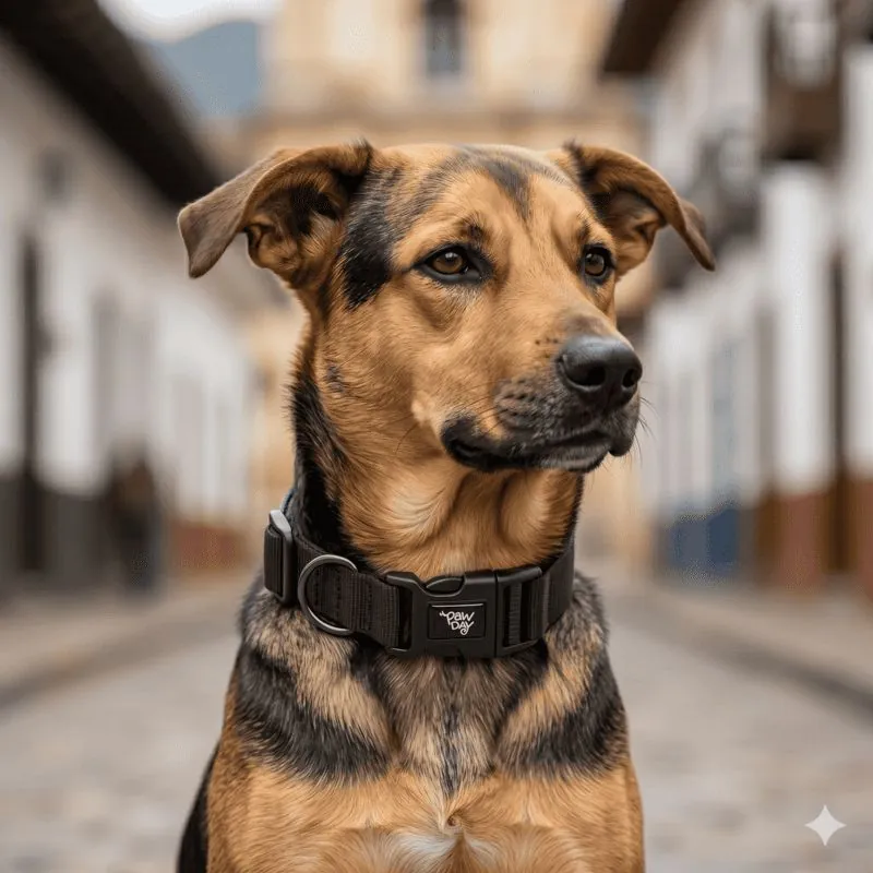 Paw Day - Collar Essential Azul Noche - Verde Menta
