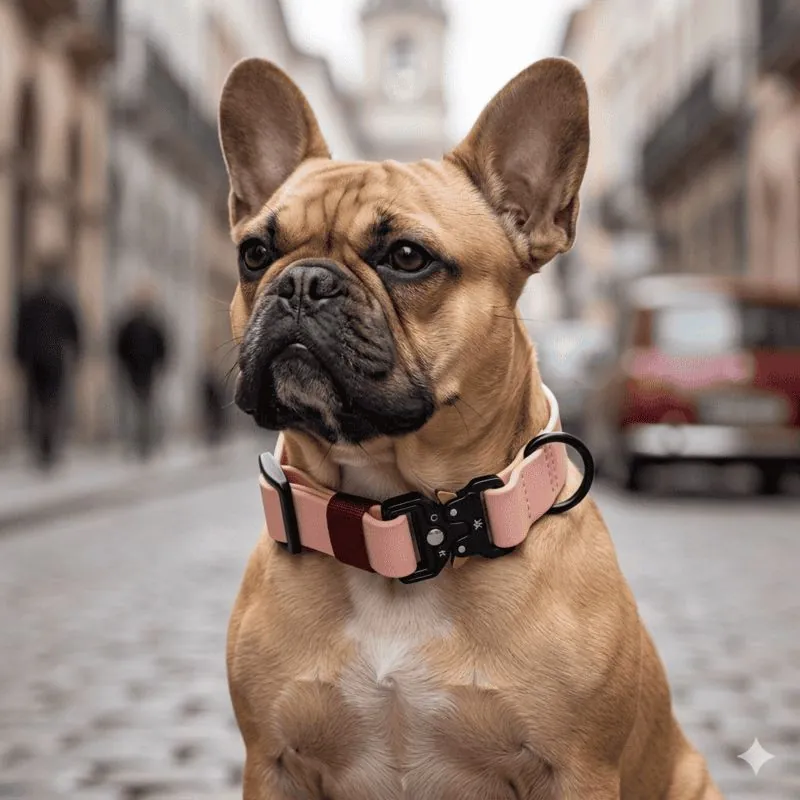 4 Moments - Collar Pvc Rosado - Vino Tinto