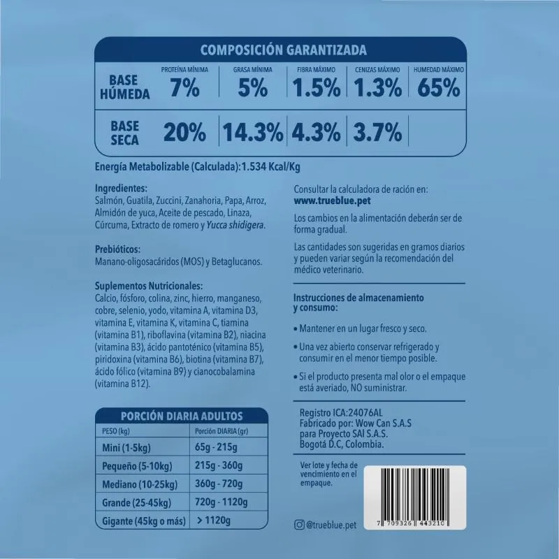 True Blue - Caja Salmon Sensitive Adulto