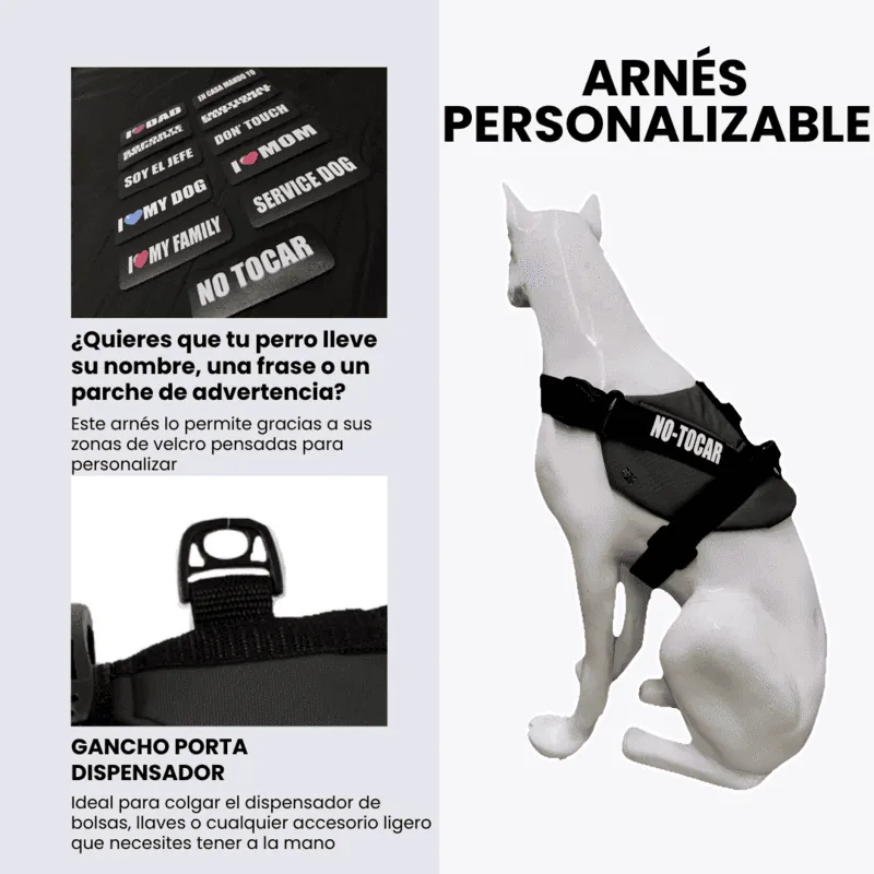 Dogerpilar - Arnés Velcro Negro