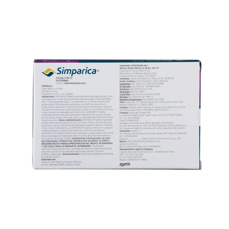 Simparica - Perros De 2,6 Hasta 5 Kg