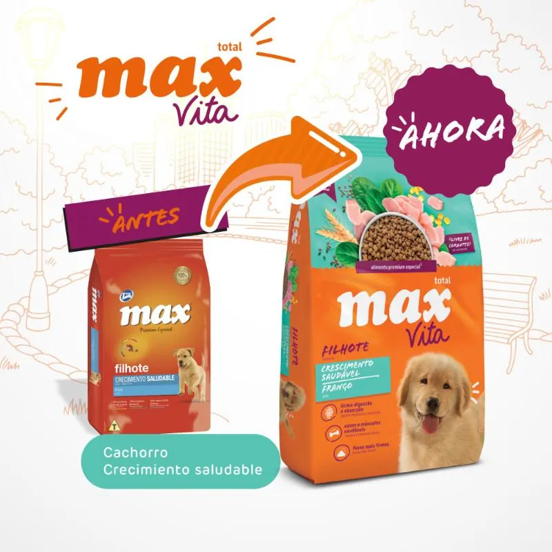Max Vita - Alimento Perro Cachorro Crecimiento Saludable Pollo