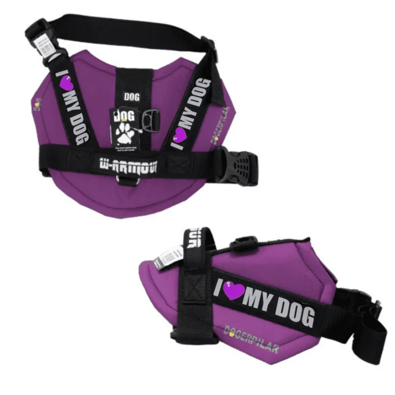 Dogerpilar - Arnés Velcro Morado