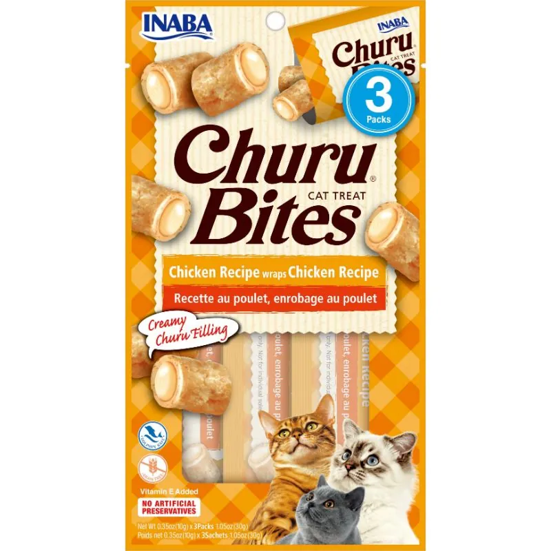 Churu - Inaba Bites Chicken Wraps with Chicken Recipe