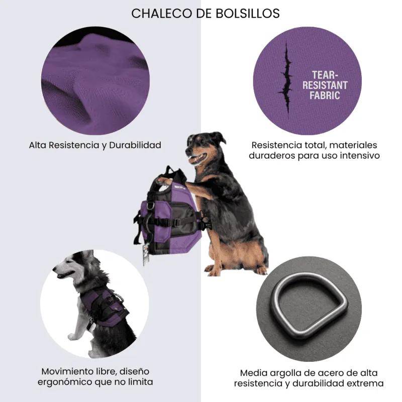 Dogerpilar - Chaleco Bolsillos Morado